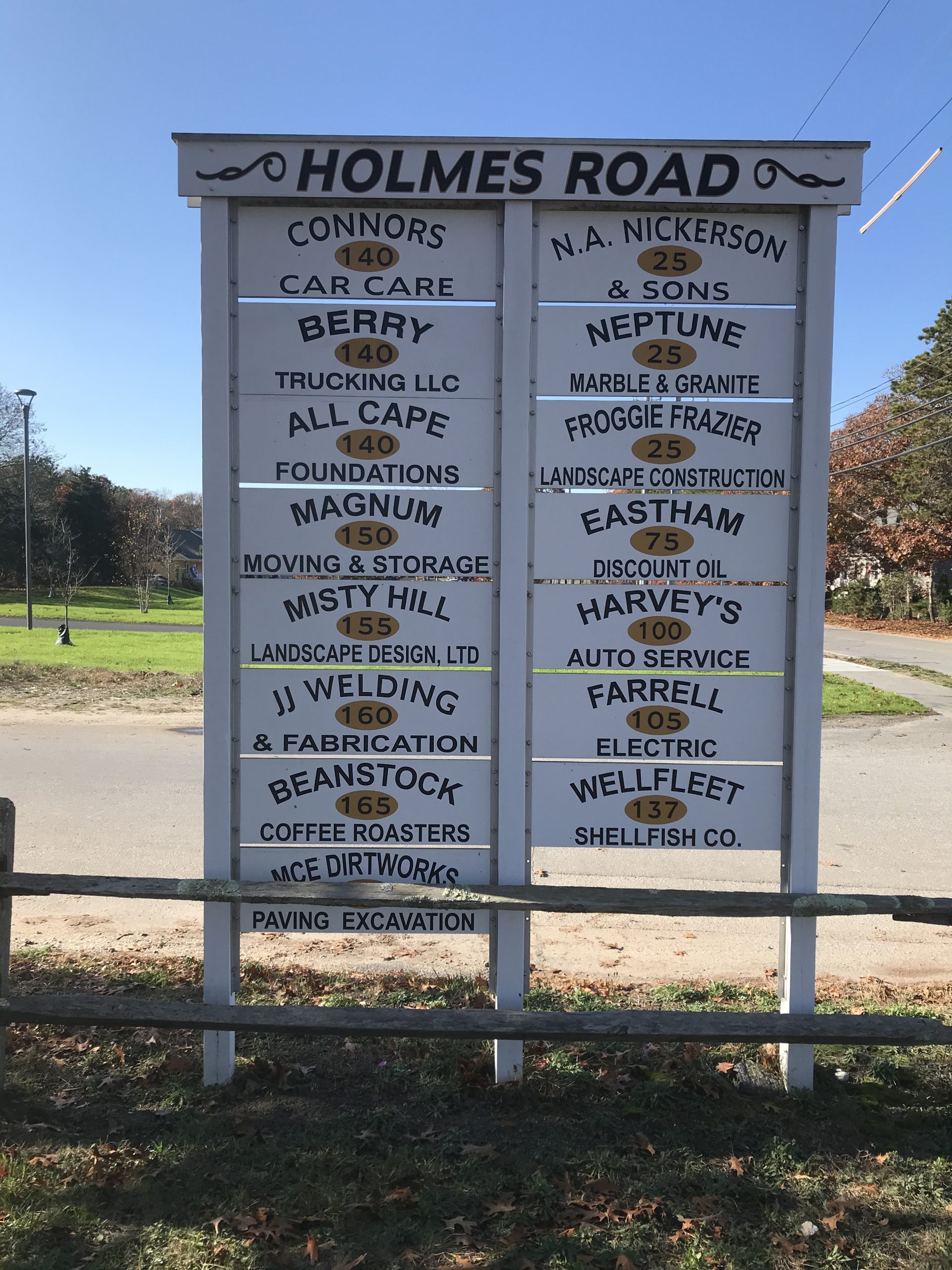 Holmes Road sign