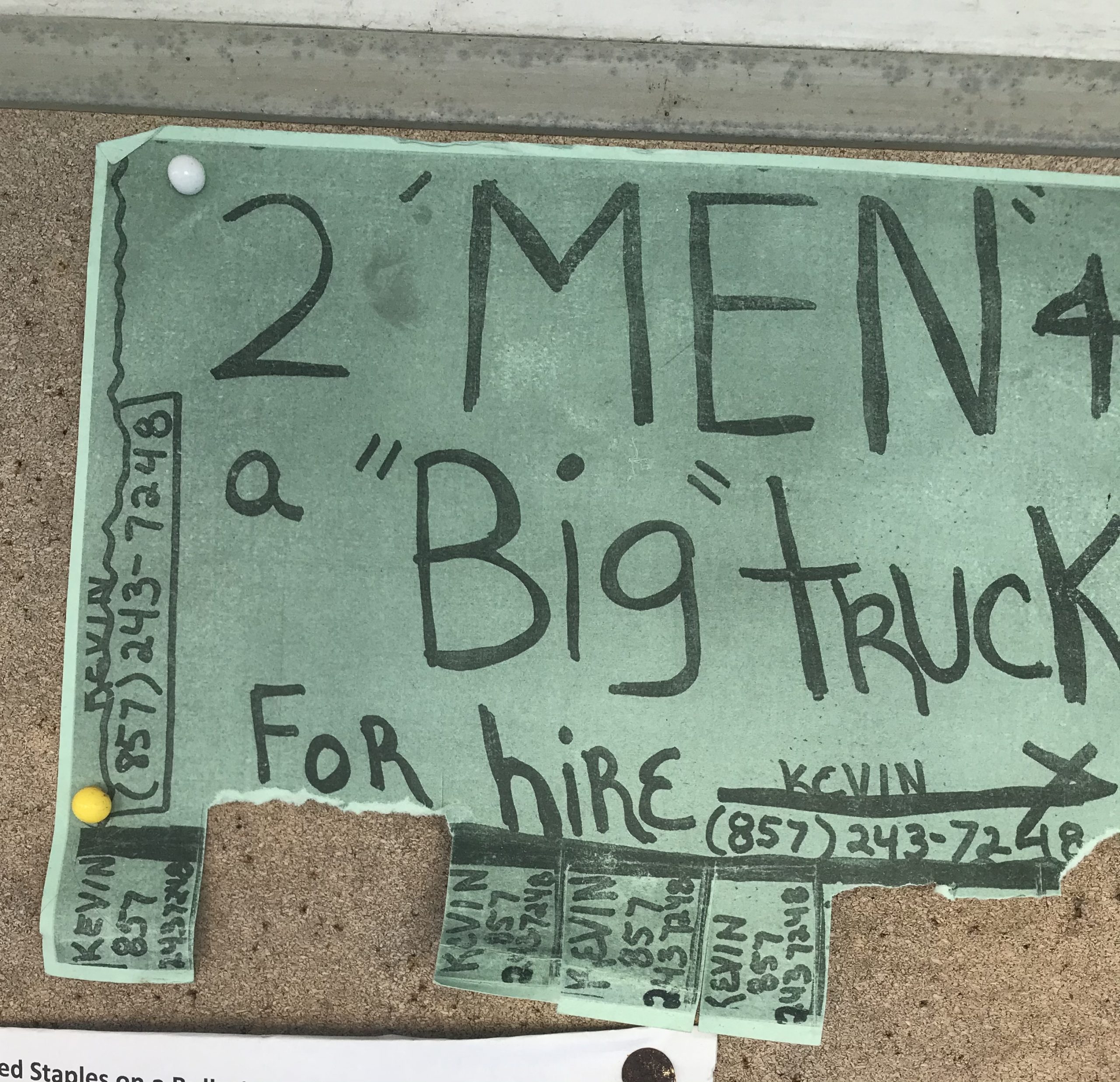 2 men & a truck sign