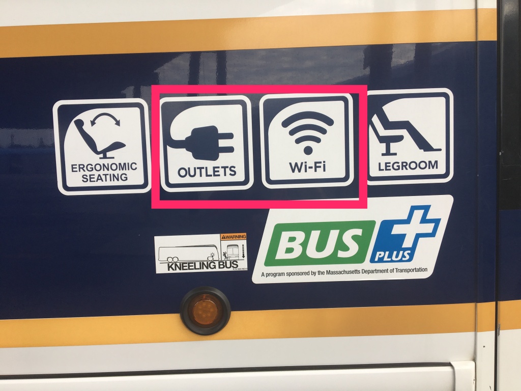 Bus provides free wifi and outlets