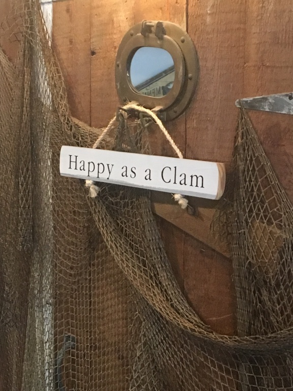 Happy as a clam sign