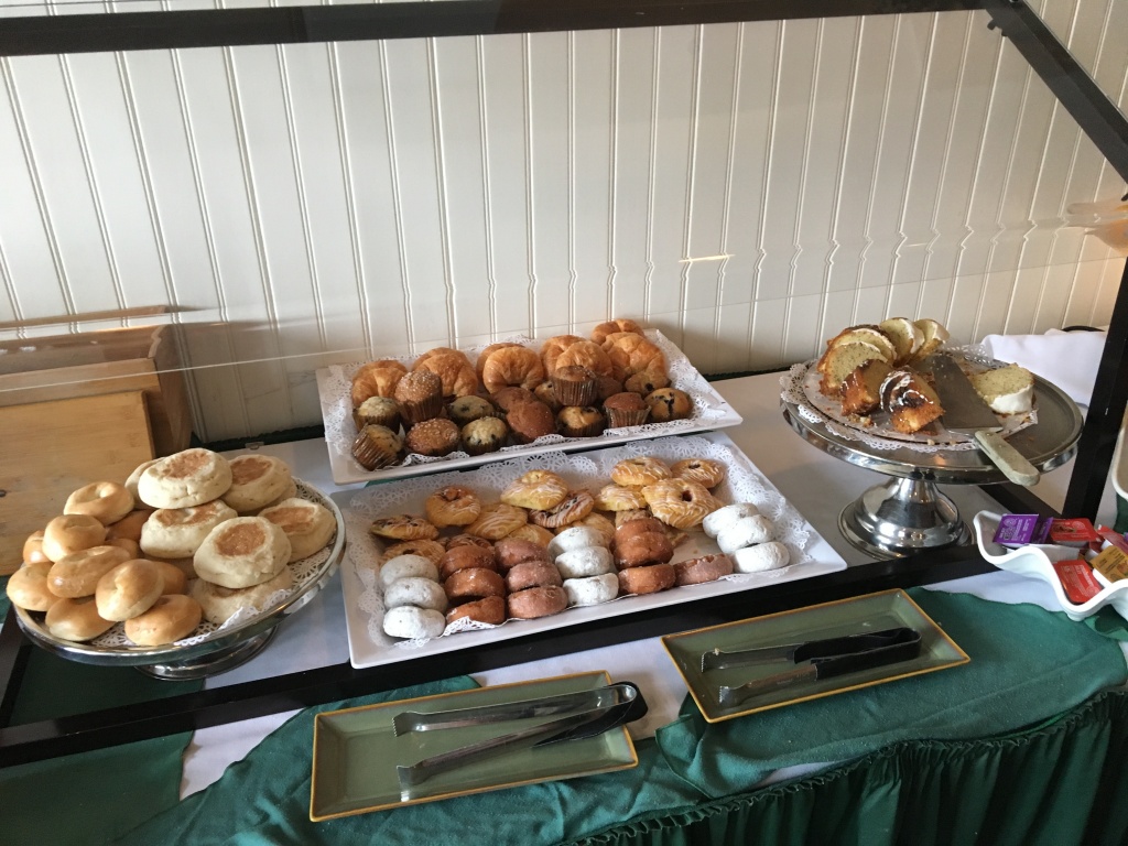 Part of the bread and sweets station