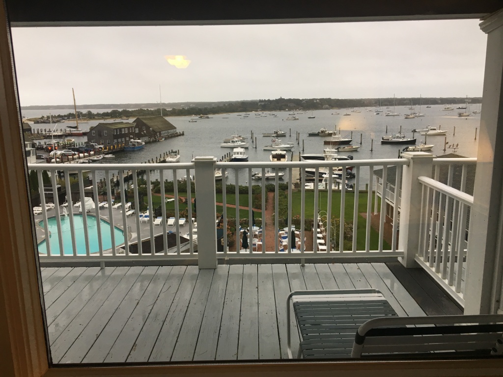 Harbor view room with a balcony