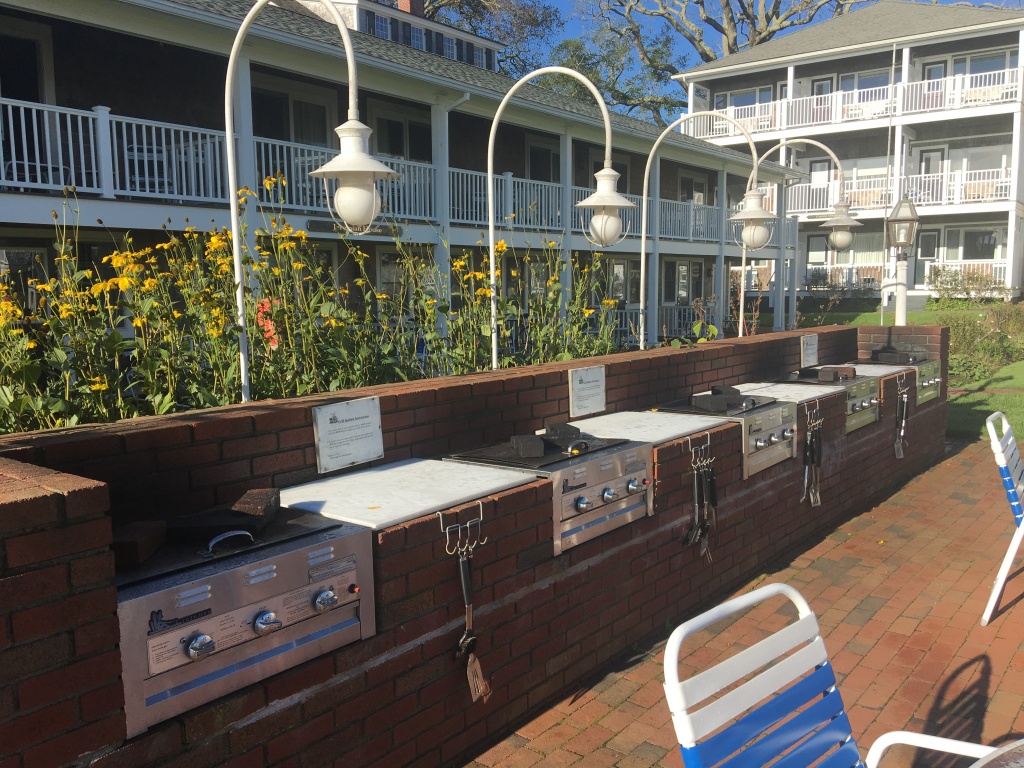 Poolside grills